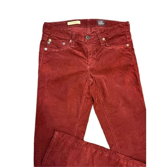 Adriano Goldschmied Wine Colored Corduroy Super Skinny Legging Size 26 - Picture 2 of 4